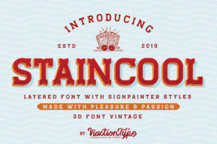 Staincool Family: A Retro Display Font for Authentic Branding